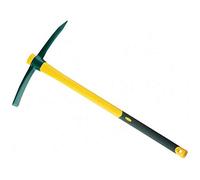 LEBORGNE - Pico Italia - Casquillo ovalado de 1,5 kg Novagrip - Para tierra, acero forjado templado - Punta de 6 cm - Mango de madera ergonómico