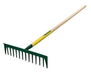 Leborgne, Rateau Batipro 14 dientes rectos Mango Madera 150 cm Certificado PEFC 100%, dos en uno, 1 Lado rastrillo para rastrillar, 1 lado regleta para nivelar, Ergonomía: mango extra largo de 150 cm