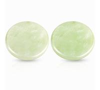 LEBQ 2 Piezas de Piedra de Jade de Extensión de Pestañas Jade de Pestañas de Pegamento Base de Pestaña Falsa Paleta Adhesiva, 2 Pulgadas