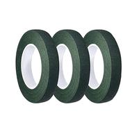LEBQ Pack de 3 Cinta Floral Verde Cinta de Tallo Stem Tape,1/2 Pulgadas x 90 Pies, Verde Oscuro