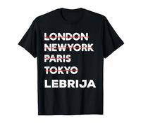 Lebrija Pride Apparel - Colección Local Orgulloso de mi Lebrija Camiseta Temática de Ciudad Unisex Adultos Manga Corta T-Shirt Negro Talla S