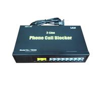 LeCall Bloqueador de llamadas telefónicas de 2 líneas para teléfonos fijos, 500 números de lista blanca + bloqueo automático de llamadas automáticas + bloqueo manual de 1000 números de llamadas de