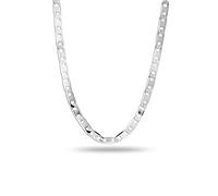 LeCalla Cadena de eslabones marinos de plata de ley italiana de 3 mm, 4 mm, para adolescentes, mujeres y hombres (16, 18, 20, 22, 24 pulgadas), Length 20 Inches (Men's Choker Length), Plata, No es una