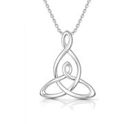 LeCalla Collar celta de plata de ley 925 con nudo de maternidad para mujer, colgante irlandés de nudo del amor como amuleto de la suerte, joyería celta para novia, esposa, madre, sobrina, 20 pulgadas