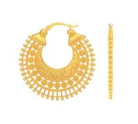 LeCalla Pendientes de aro gruesos de plata de ley 925 para regalos de joyería, hipoalergénicos, medianos y grandes, aretes italianos para mujer, Plata, Sin piedra preciosa