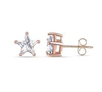 LeCalla Pendientes de mujer de plata de ley 925 con circonitas cúbicas, clásicos y elegantes, pendientes brillantes, regalo de cumpleaños, aniversario o San Valentín, Plata de ley, Circonia cúbica