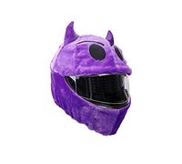 Lecerrot casco para moto peluche, cubierta para casco moto, funda protectora completa para cascos integrales personalizados (casco no incluido)