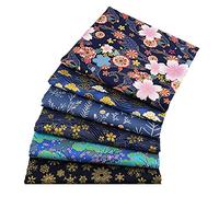 Lecerrot Estampado japonés,6 Piezas Cuadrados Tela Estampados Algodón Estilo Japonés | algodón para Coser Patchwork Costura Hecha a Mano