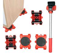 Lecerrot Herramienta para Levantar Muebles | Deslizadores de Rodillos de Transporte y Palanca Ajustable,Kit de traslado de Muebles para lavadoras y frigoríficos