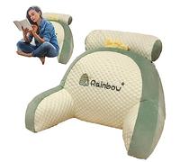 Lecerrot lectura felpa con respaldo, lectura con cojín cervical extraíble, lectura en la silla reposo en la cama, cojín lumbar, cojín para libros, ergonómico al leer la