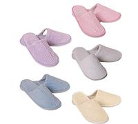 Lecerrot Pantuflas tamaño universal para hotel, pantuflas hotel, pantuflas transpirables portátiles para el hospital viaje familiar para el hogar en el interior invitados en el