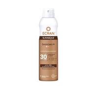 Ecran Sunnique Bronze- Bruma Leche Protectora FPS 30, Protección UVB + UVA e IR-A, Con Tecnología Pure Bronze y VitEox 80, Activa el Bronceado Natural, Sin Autobronceador - 250 ml