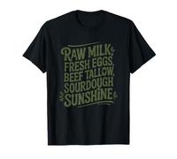 Leche Cruda Huevos Frescos Masa Madre de Sebo de Carne - Cute Farm Camiseta