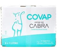 LECHE DE CABRA SEMIDESNATADA DE ORIGEN ESPAÑOL COVAP BRICK PACK 6 X 1L.