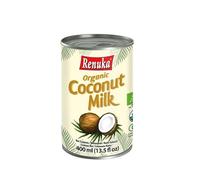 Leche de coco orgánica 400 ml pack 2 latas 17% grasa textura cremosa para currys, salsas y postres sin lácteos