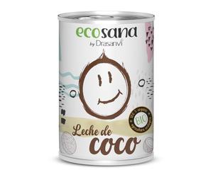 LECHE DE COCO PARA COCINAR Bio 400 ml | Bebida Vegetal Ecológica | Leche de coco sin azucar | Sin Lactosa, Sin Gluten y Sin Alérgenos | Ideal para Batidos, Currys y Café | Drasanvi