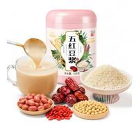 Leche De Soya En Polvo Con Cinco Cereales Rojos 500g, Bebida De Soya Integral Sin Azúcar, Arroz Rojo, Dátiles Y Goji