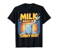Leche Divertida Hace Que mi Barriga Duele Dicho de Metal Camiseta