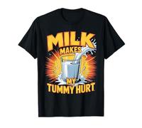Leche Divertida Hace Que mi Barriga Duele Dicho de Metal Camiseta