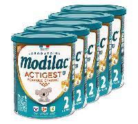 Leche infantil Modilac Actigest 2.ª edad Lf+2 800 g Paquete de 5