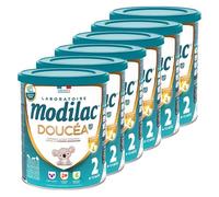 Leche infantil Modilac Doucéa 2.ª edad LF+ 820 g - Paquete de 6