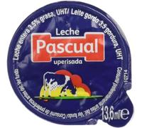 Leche Pascual Entera UHT Monodosis 13,6 ml - Sin Refrigeración - Ideal Hostelería, Bares, Cafés y Oficinas - Caja 150 Tarrinas
