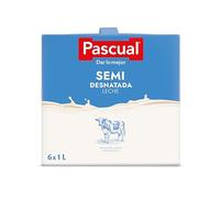 Leche Pascual - Leche Semidesnatada - Bienestar Animal - Pack 6 x 1L - Ideal para niños y adultos, Producto Natural y Saludable