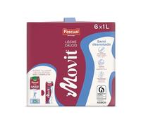 Leche Pascual - Leche Semidesnatada Pascual Movit con Calcio - Bienestar Animal - Pack 6 x 1L - Ideal para niños y adultos, Producto Natural y Saludable