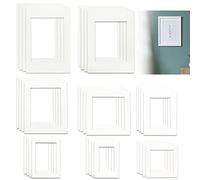 Lechengjia 32 Piezas Passepartout, 8 TamañOs, Paspartu Blanco Para Marco De Fotos, Blanco, Marco De Papel Paspartú Para Enmarcar ImáGenes, Fotos, Carteles, Impresiones ArtíSticas