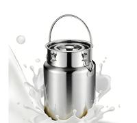 Lechera Acero Inoxidable 3/5/10/15 Litros,bidón de leche sellado con Tapa/asa Grande bidones for Transporte/Cubo for Vino Resistente Jarra Barril Aceite,Nofaucet-5L