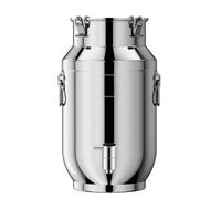 lechera acero inoxidable 5/10/15/20/25/30/40/50 litros cubo de acero inoxidable con grifo Cubo para Vino/Recipiente para lácteos/bidón de Leche/Jarra con Tapa Sell,B-40liter