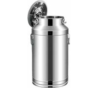 Lechera de acero inoxidable, jarra de leche resistente con asa de transporte y tapa sellada, contenedor de almacenamiento de líquidos duradero para granja, camping, cocina