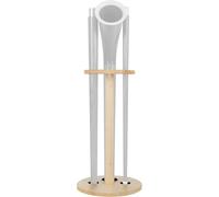 Lechgold AHS-2NG Soporte Para Alphorn Natural, Fabricado en Alemania | Muy estable, Cavidades y agujeros forrados con fieltro, Ranuras para hasta 3 boquillas, De madera de abeto (26 mm), 8 kg