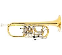 Lechgold CTR-19L Trompeta de Concierto en C, Modelo: CTR-19L, Afinación: C | Válvulas rotativas con articulaciones Minibal, Diámetro de la campana: 130 mm, Calibre (bore): 11, 05 mm, Incluye boquilla