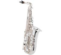 Lechgold LAS-20S Saxofón Alto - Latón Plateado - Sonido Oscuro y Rico - Incluye Boquilla ESM de fabricación alemana y Estuche Ligero con Arnés de Mochila - Plateado