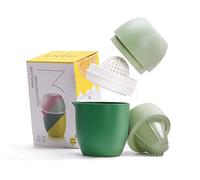 Lechin Exprimidor manual con diseño único en forma de limón, dos formas de uso para diferentes frutas (Verde)