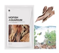 Lecho de hojas de Longan - Hojas secas para acuario, decoración natural de tanques de refugio de peces | Accesorio ornamental ambiental acuático natural para camarones Betta Biotopo