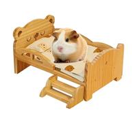 Lecho para Erizos de Descanso en Madera Natural para Animales Pequeños | Cama Baja de Madera Natural para Jerbo Hámster Enano Jerbo Erizo Chinchilla Conejo