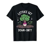 Lechuga Get Down and Dirty Cheeky Garden Juguetón Amante de Las Plantas Camiseta