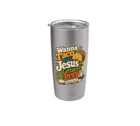 Lechuga Pray Mark 16 15 Christian Vaso térmico de acero inoxidable de doble pared