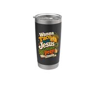 Lechuga Pray Mark 16 15 Christian Vaso térmico de acero inoxidable de doble pared