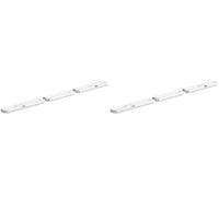 Lechuza - Accesorios para balconera 80 - 100 blanco, 74 x 5,5 x 2 cm, soporte para caja de balcón, 19015 (Paquete de 2)