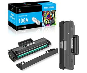 LeciRoba 106A Tóner W1106a Negro para HP MFP 135a 135w 135wg 135r, 137fnw 137fwg, 107a 107w 107r (2 Negro, con Chip)