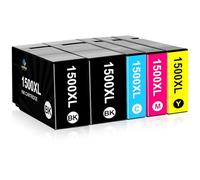 LeciRoba 1500XL - Cartuchos de tinta compatibles para Canon Maxify MB2000, MB2050, MB2150, MB2155, MB2300, MB2350, MB2750, MB2755 (2 negros, 1 cian, 1 magenta, 1