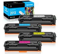 LeciRoba 201X CF400X para HP 201X 201A CF400X CF400A CF401X CF401A CF402X CF402A CF403X CF403A Toner ,para HP Color Laserjet Pro M252dw M252n ,MFP M277dw M277 M274n M277c6 M277n Impresora (4 Paquete)