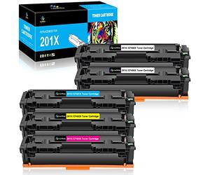 LeciRoba 201X CF400X para HP 201X 201A CF400X CF400A CF401X CF401A CF402X CF402A CF403X CF403A Toner ,para HP Color LaserJet Pro M252dw M252n ,MFP M277dw M277 M274n M277c6 M277n Impresora (5 Paquete)