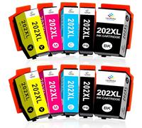LeciRoba 202xl Cartuchos de Repuesto para Epson Expression Premium XP-6000, XP-6005, XP-6100, XP-6105 (10 Unidades)