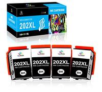 LeciRoba 202xl para cartucho epson 202 y cartucho epson 202xl para impresora Epson Expression Premium XP-6100 XP-6105 XP-6005 XP-6000 (4 paquetes)