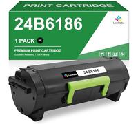 LeciRoba 24B6186 Cartucho de tóner negro de alto rendimiento para Lexmark 24B6186 LEX_24B6186 Cartucho láser para Lexmark M3150 XM3150 XM3150 XM3150h impresora (16.000 páginas, 1 paquete)