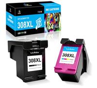 LeciRoba 308XL para HP 308 308XL Cartuchos de Tinta Negro y Color, para HP Deskjet: 2910 2920 2921 2930 4310 4320 Envy: 6110r 6120 6155 6520 6530 (1 Negro, 1 Color)